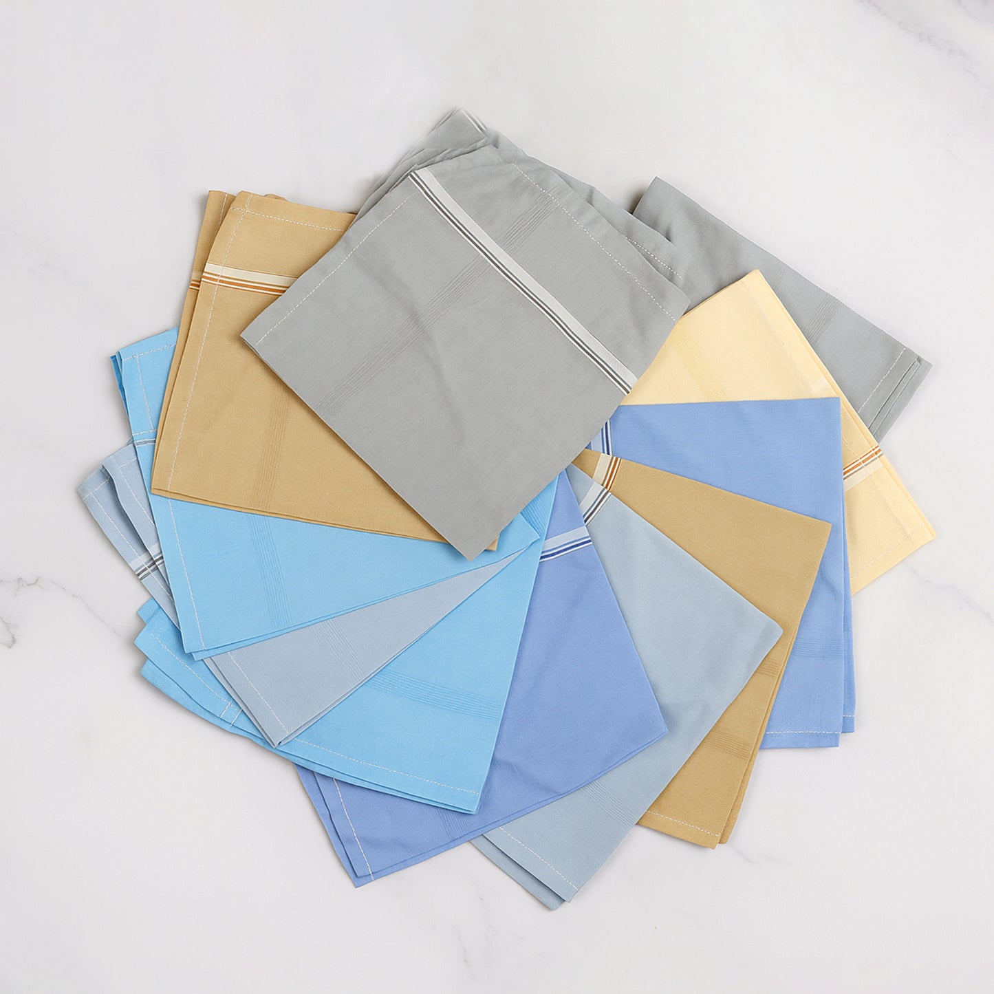 Premium Quality Soft Cotton Mens Handkerchief (40x40 Cm 1 Pc)