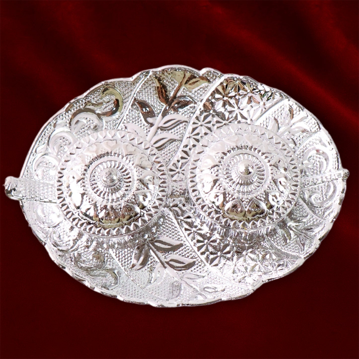 Leaf Shape Special Puja Thali (1 Pc Mix Design)