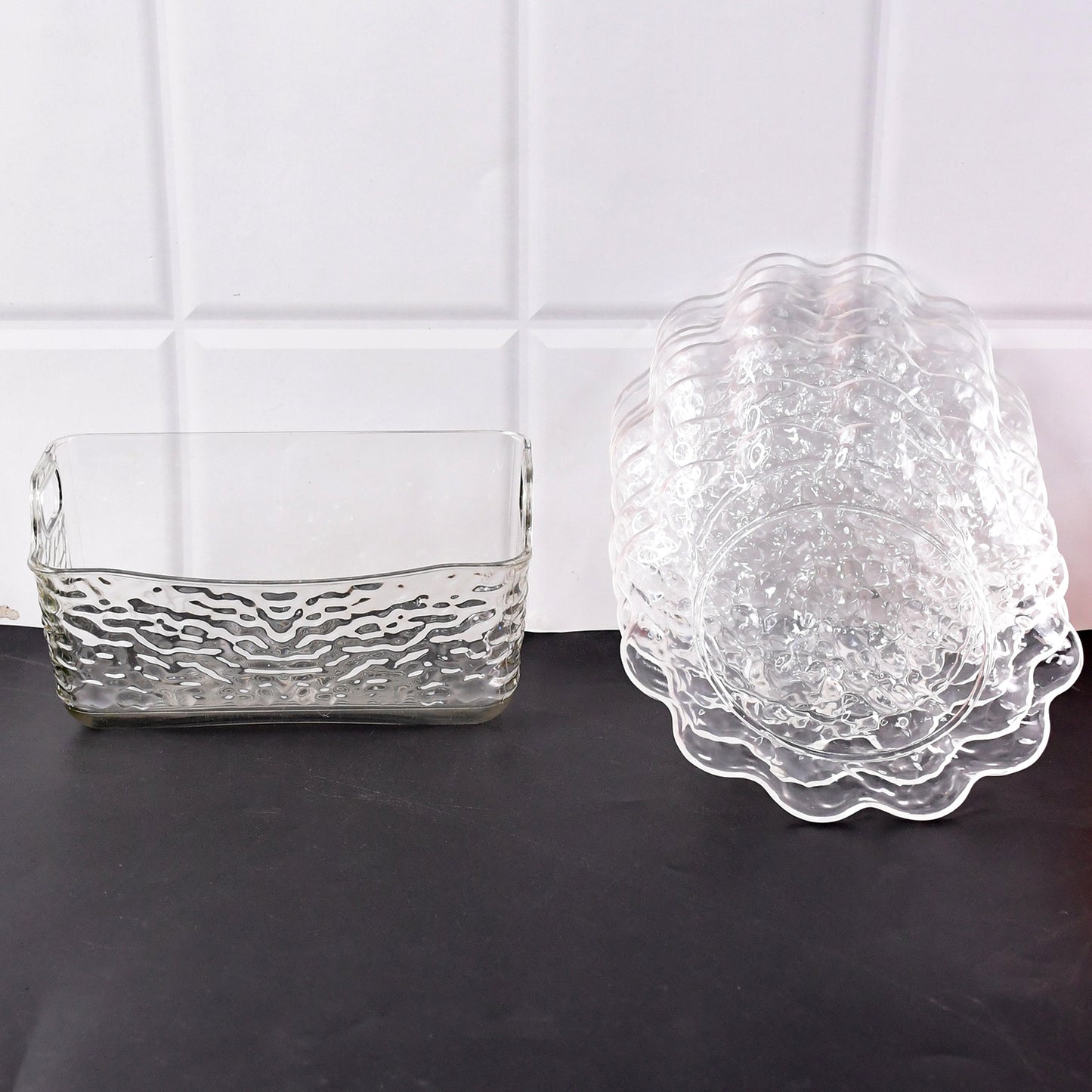 9 In 1 Plastic Bowl With Serving Tray Plates Set
