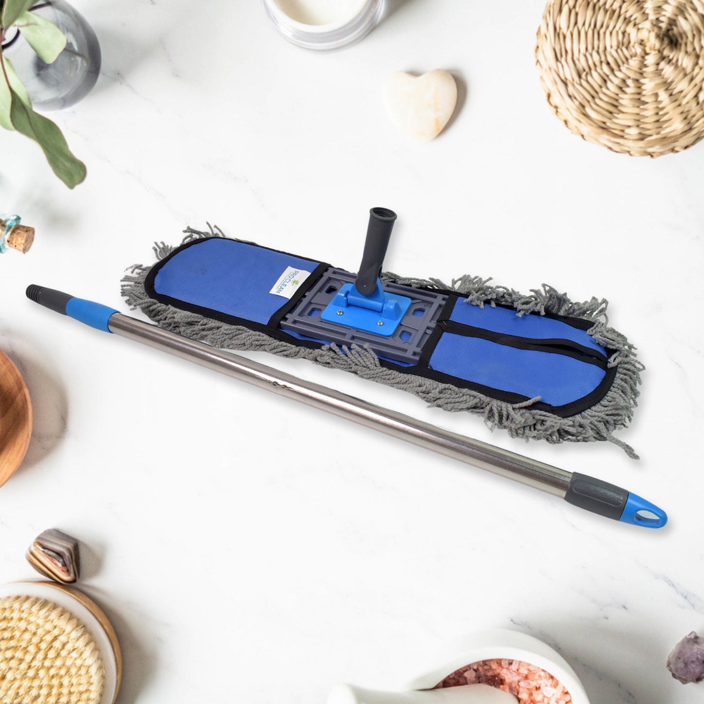Wet And Dry Cotton Pad Floor Mop With Long Aluminium Handle (1 Pc Large)