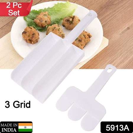 5913a Small Multifunction Fritters Maker - Creative Fritters Scoop Multi-function Ball Maker Portable Maker For Making Cake Balls Ice Cream Spoon Doughnut Hand Cutting Scoop(2pc Set)