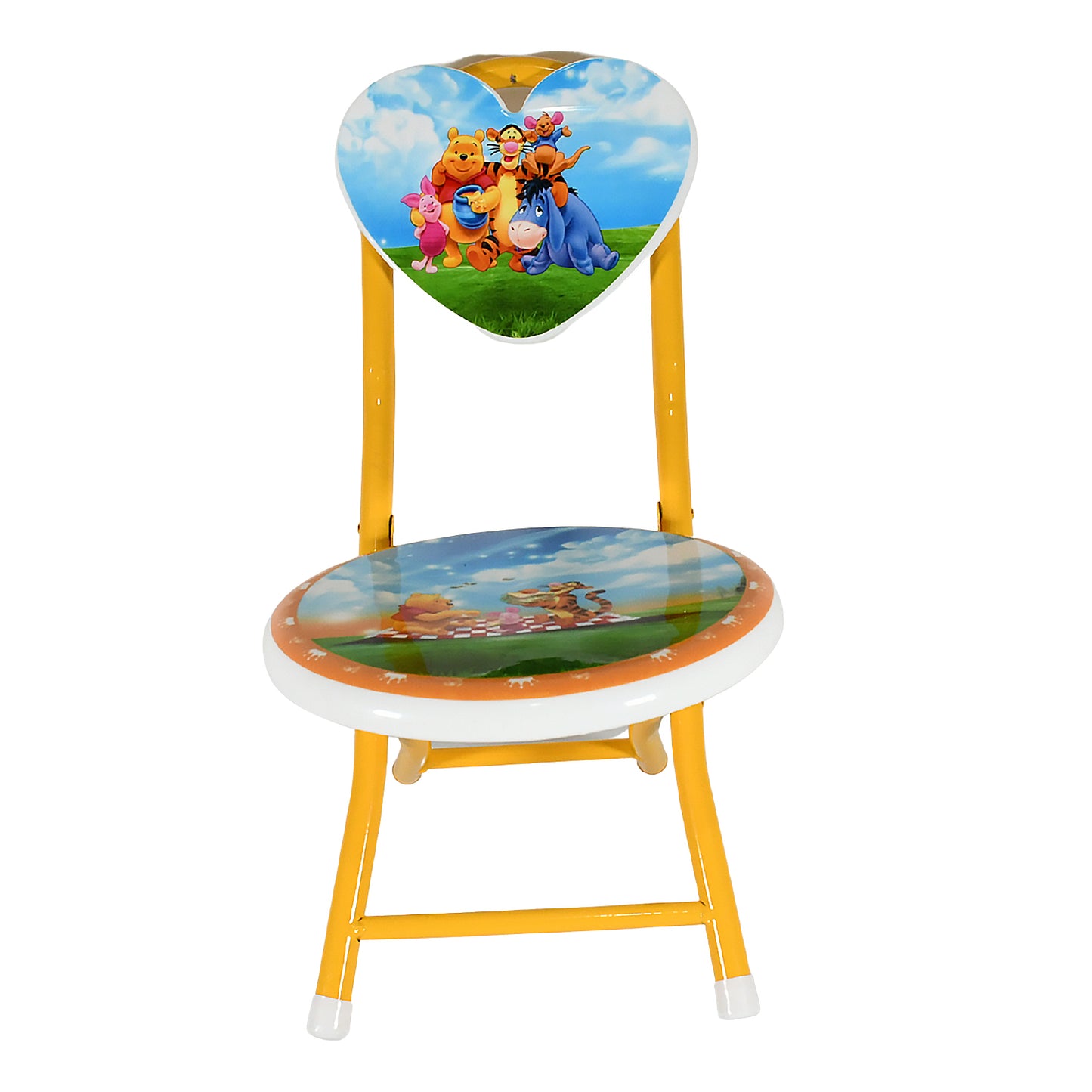 17761 Heart Shape Kids Chair Cartoon Printed Foldable Kids Children Folding Chair For Playrooms Schools Daycares And Home. Metal And Fibre Body Picnic Beach Camping Chair (1 Pc)