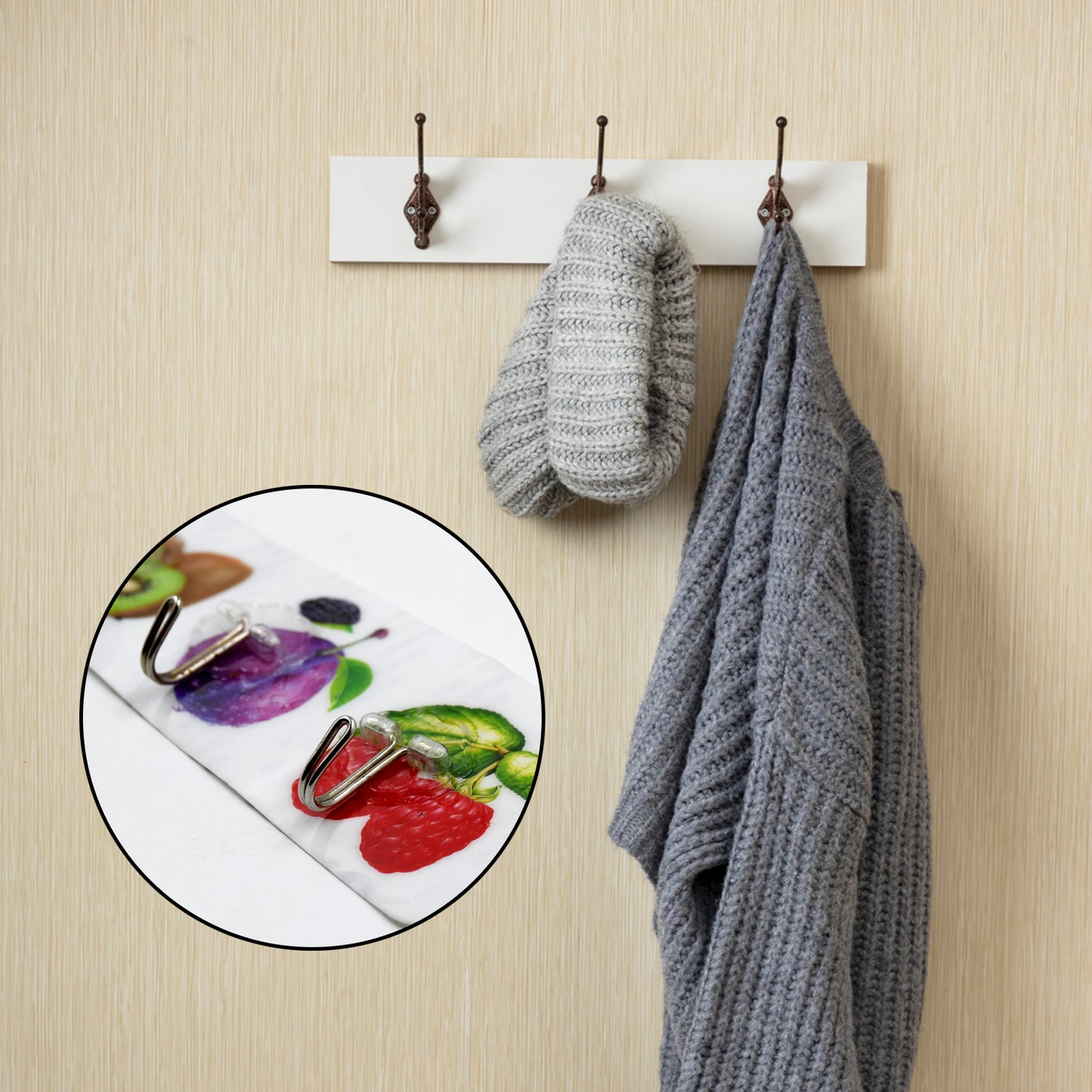 4868 Tranparent Wall Hook Strong Wall Hook Adhesive Hook Wall Hooks High Quality Premium Hook For Home Office Multiuse Hook ( 6pc )