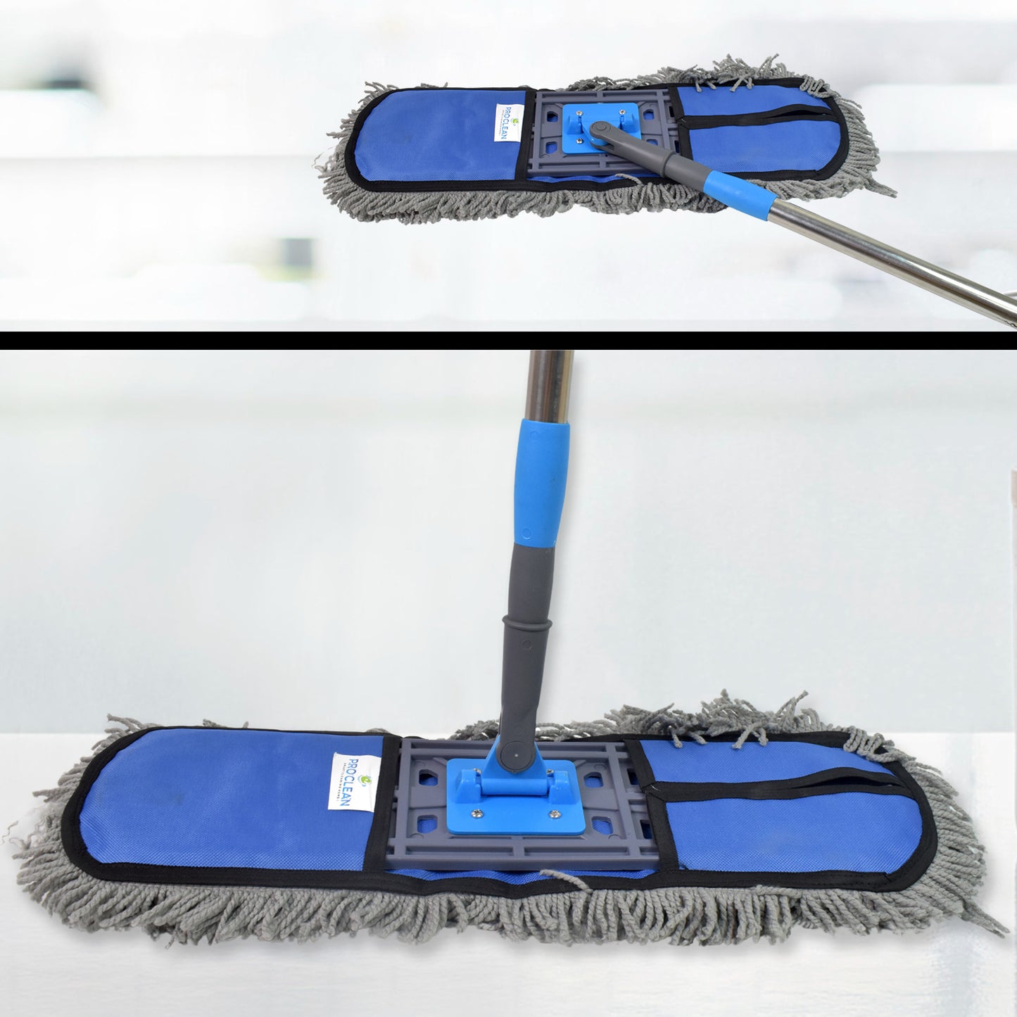 Wet And Dry Cotton Pad Floor Mop With Long Aluminium Handle (1 Pc Large)