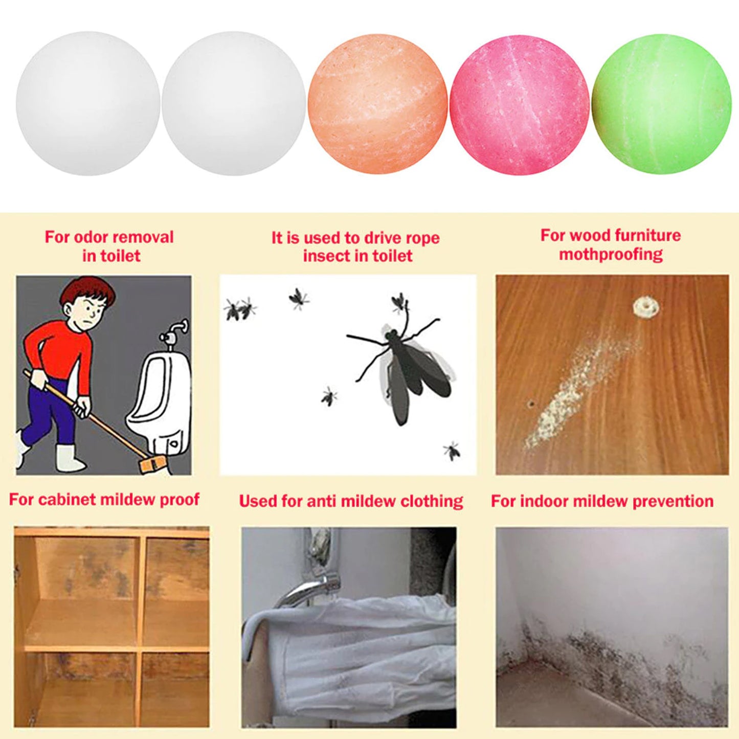6285 Urinal Balls Sani Balls Bathroom Freshener Fragrance Blocks Air Freshener For Bathroom Toilet Shoe Rack Etc. Long-lasting Fragrance