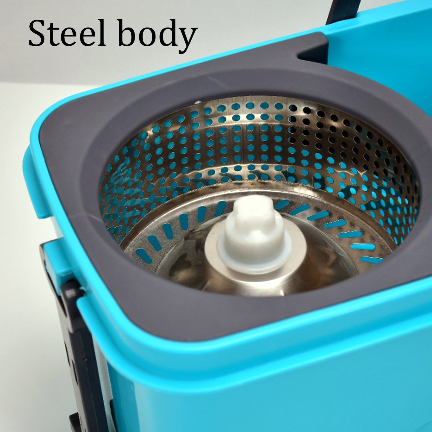 4027 Quick Spin Mop Plastic Spin Bucket Floor Cleaning Easy Wheels Big Bucket Floor Cleaning Mop With Bucket