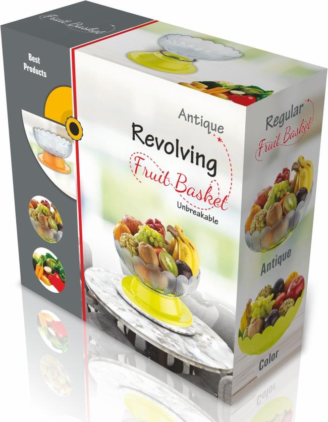 2459 Absolute Plastic Round Revolving Fruit And Vegetable Bowl