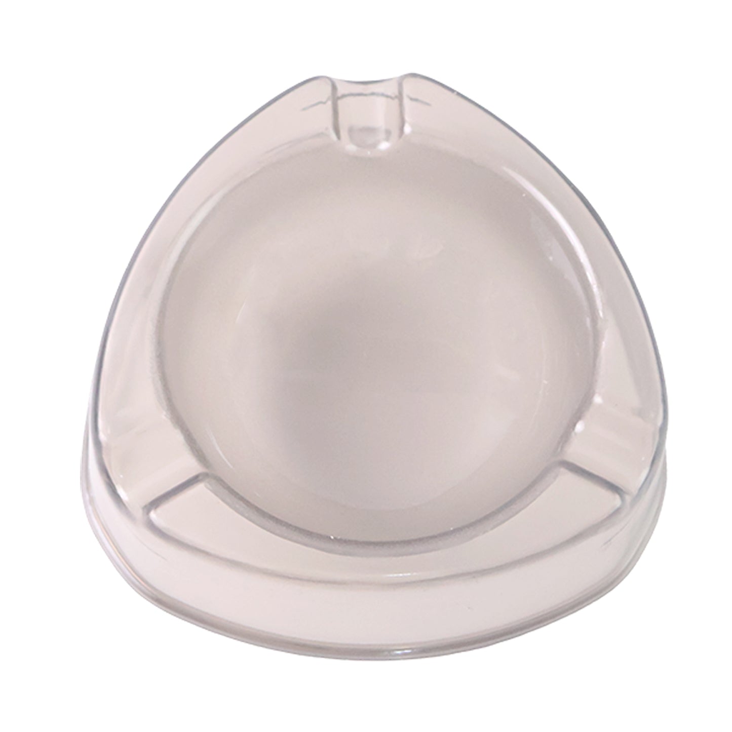 Oblivion Transparent White Ashtray With Cigarette Holder Grooves Modern Smoke Disposal Tray (1 Pc)