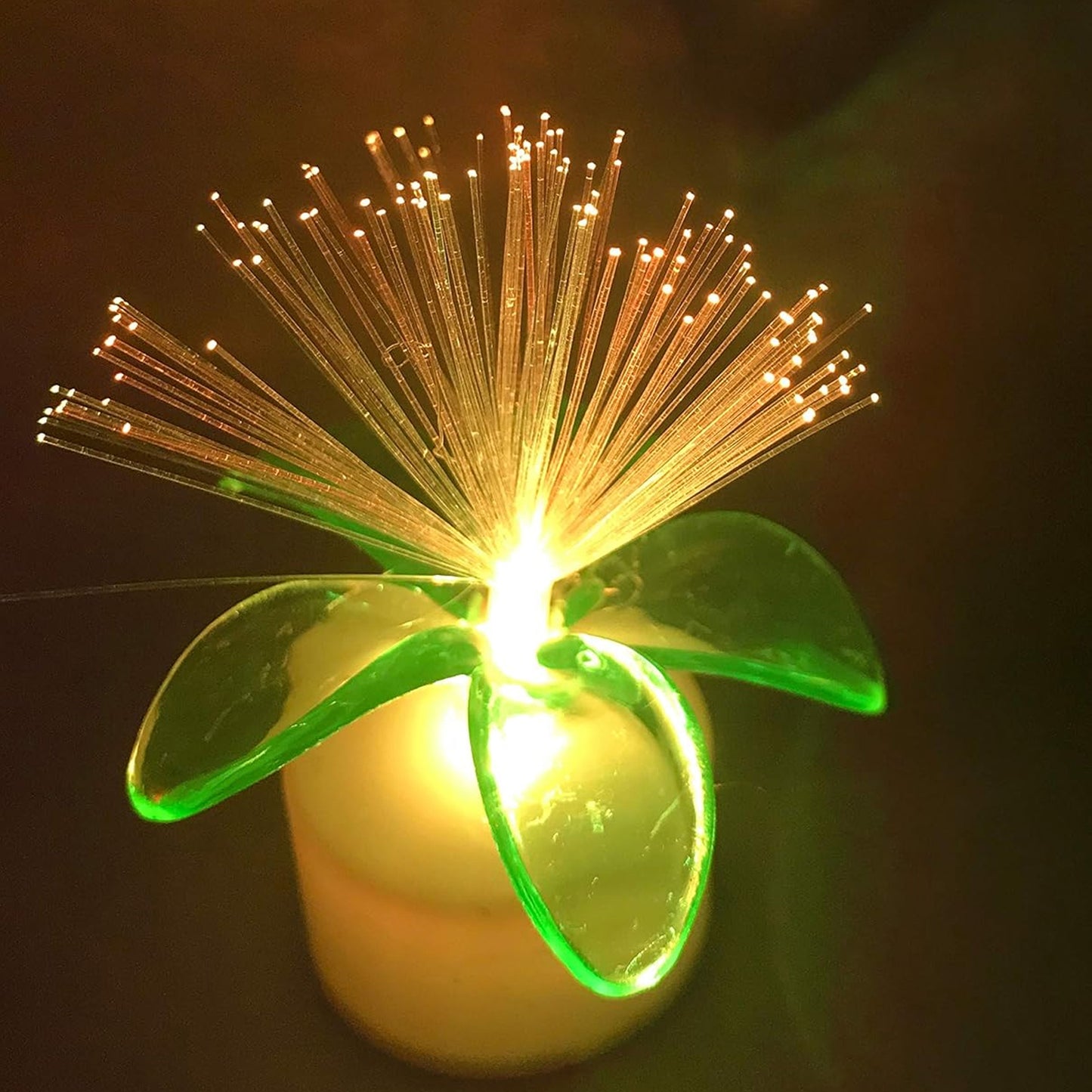 6237 Fiber Optic Light Mini Color Change Led Table Centerpieces Light Up Candle - Pack Of 12