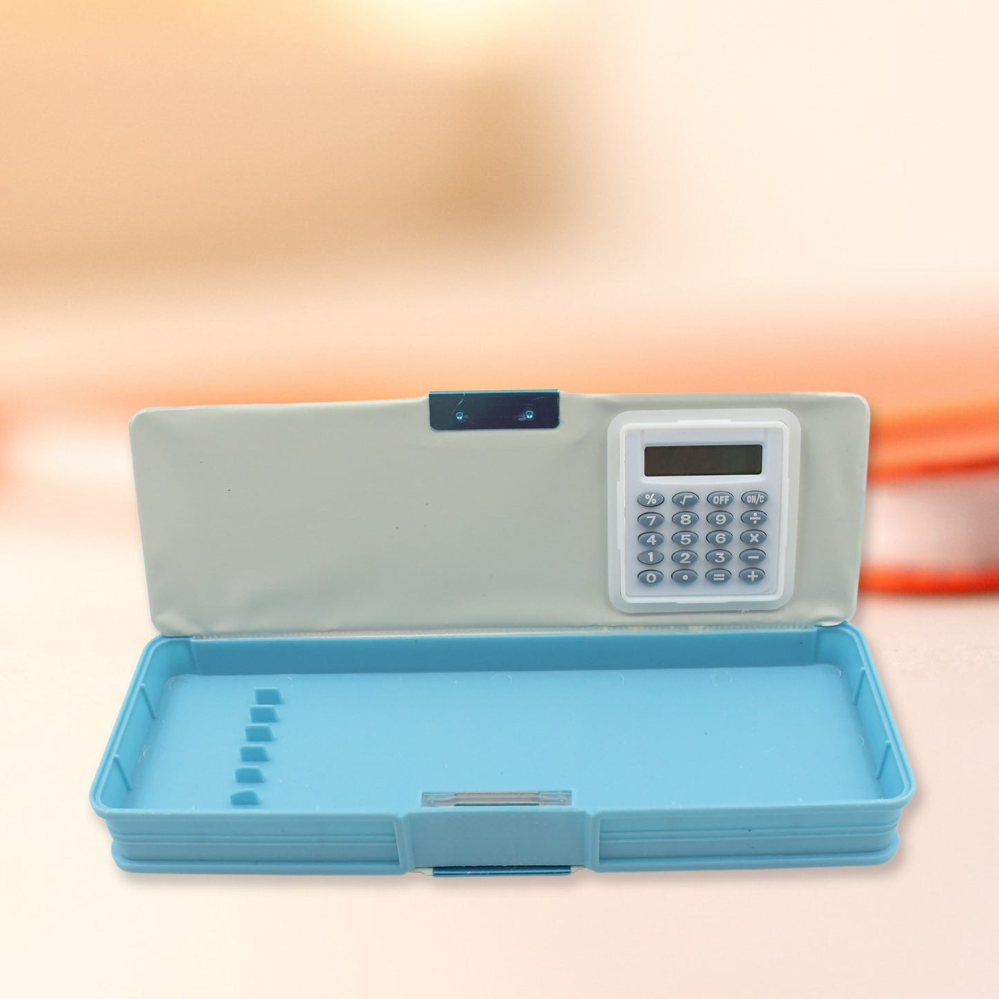 4257 Double Sided Magnetic Geometry Box Pencil Box With Calculator For Boys Art Plastic Pencil Box For Girls And Boys