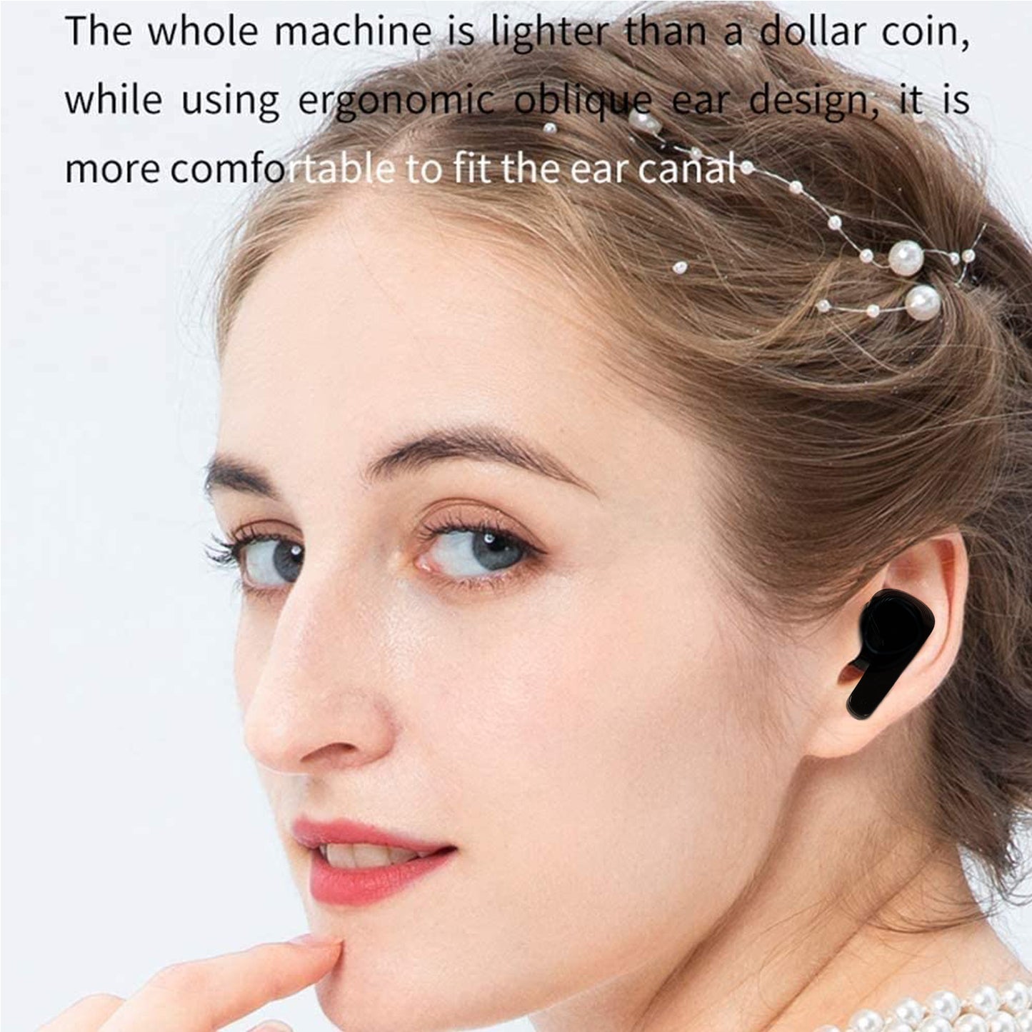 6705 Earphones With Touch Control Black Bluetooth M12 Max Wireless Technology Stereo Sound Made With High-end Material
