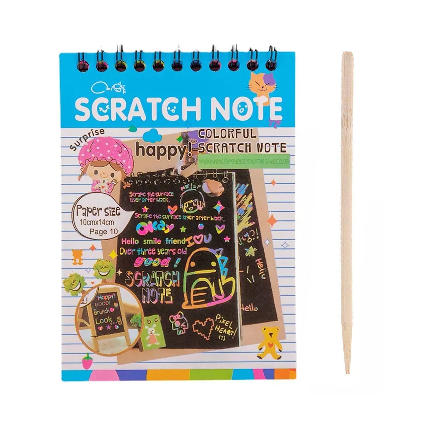 4609 Crafts Rainbow Art Scratch Paper Book Sheets 10 Page ( Pack Of 1 )