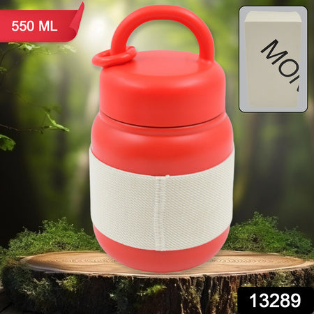 Stainless Steel Mug Bottle Vacuum Insulated Cup With Handle Rubber Grip (550 Ml)
