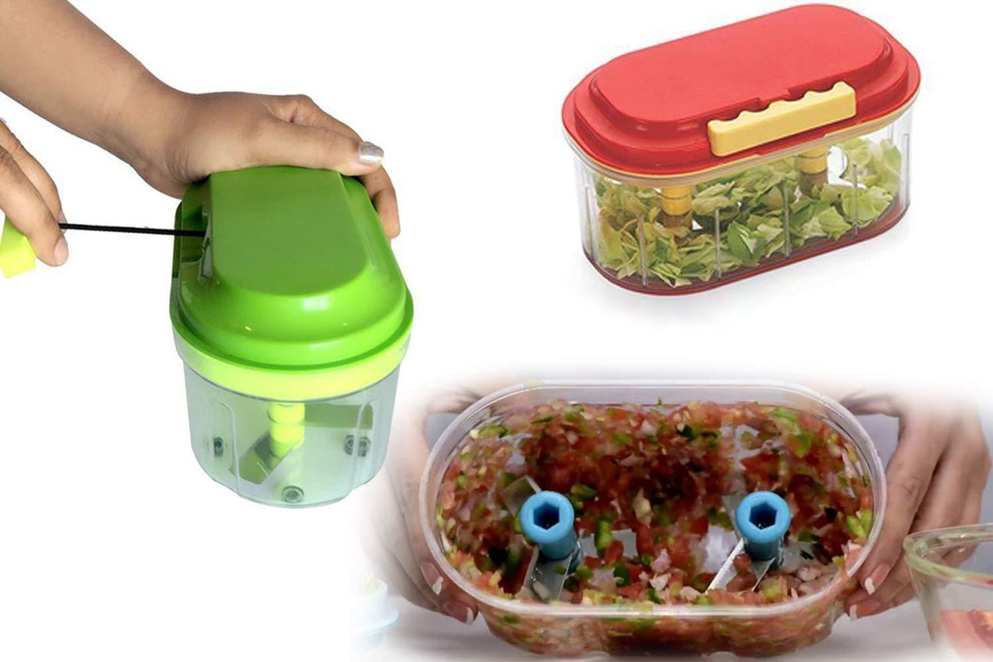 0071 Plastic Vegetable Chopper (1000 Ml)