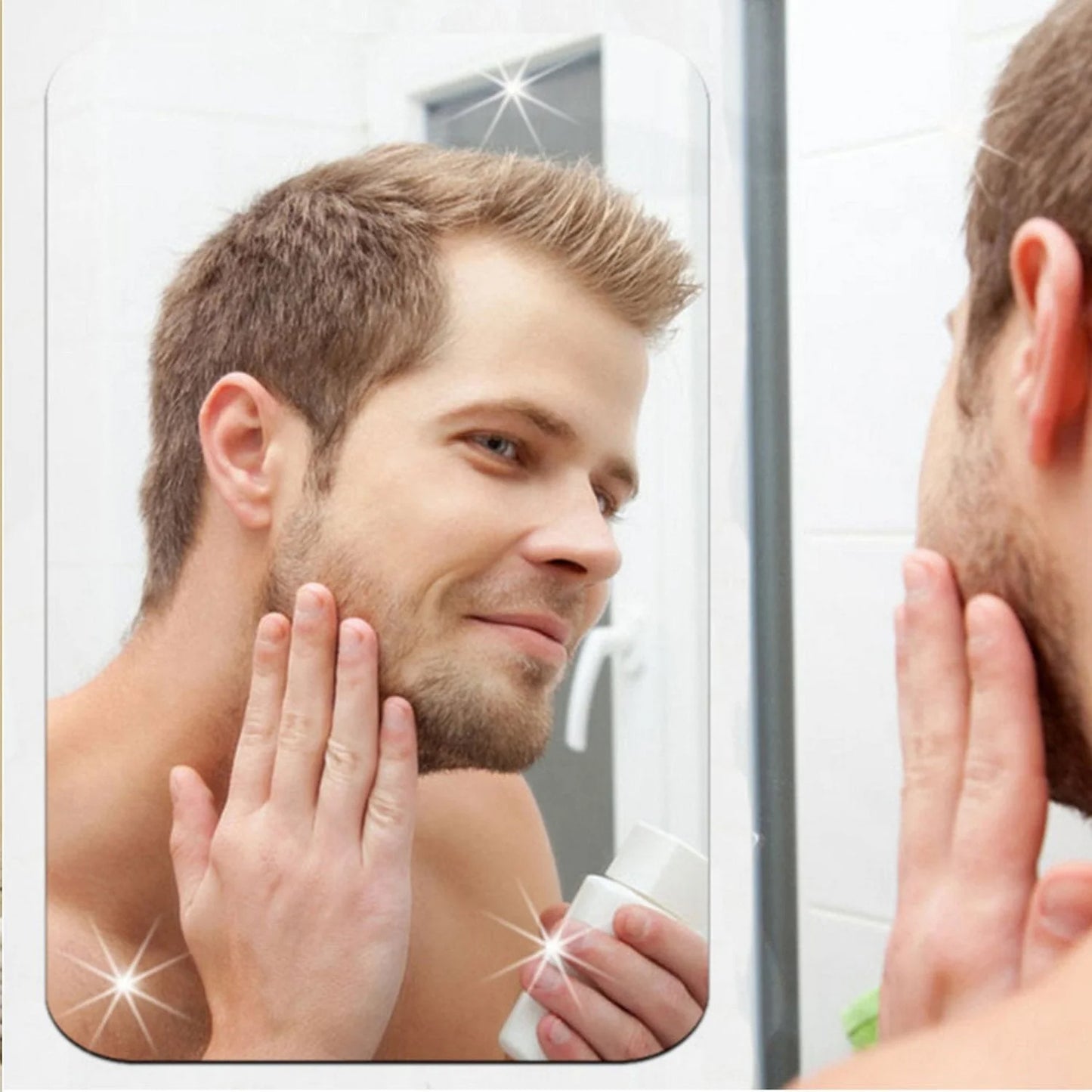 Plastic Square 3d Mirror Wall Stickers (1 Pc 30x30 Cm)