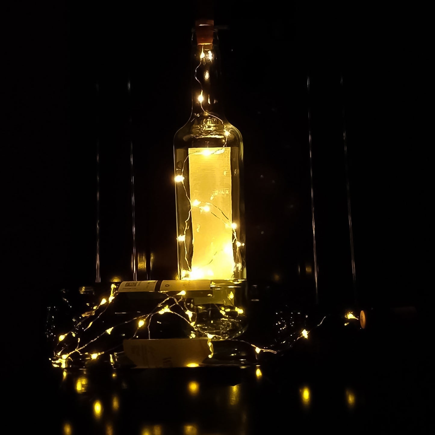 Wine Bottle Cork String Light Multi Led 2m Cable Length Copper Wire Battery Operated Warm White 1 Pc)