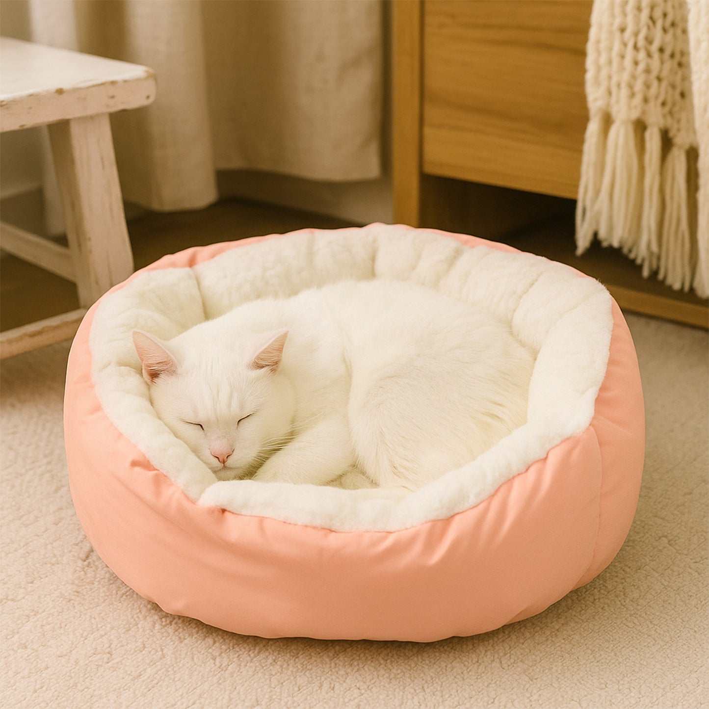 Soft Plush Pet Bed For Small Cats And Dogs (1 Pc Mix Design Size)