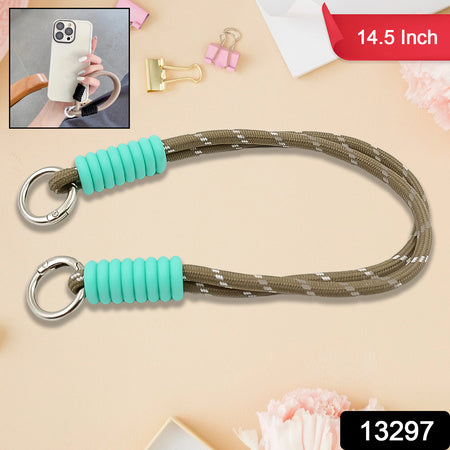 Multipurpose Two Sided Adjustable Hand Wrist Strap Lanyardwith Cellphone Phone Strap (1 Pc 14.5 Inch Multicolor)
