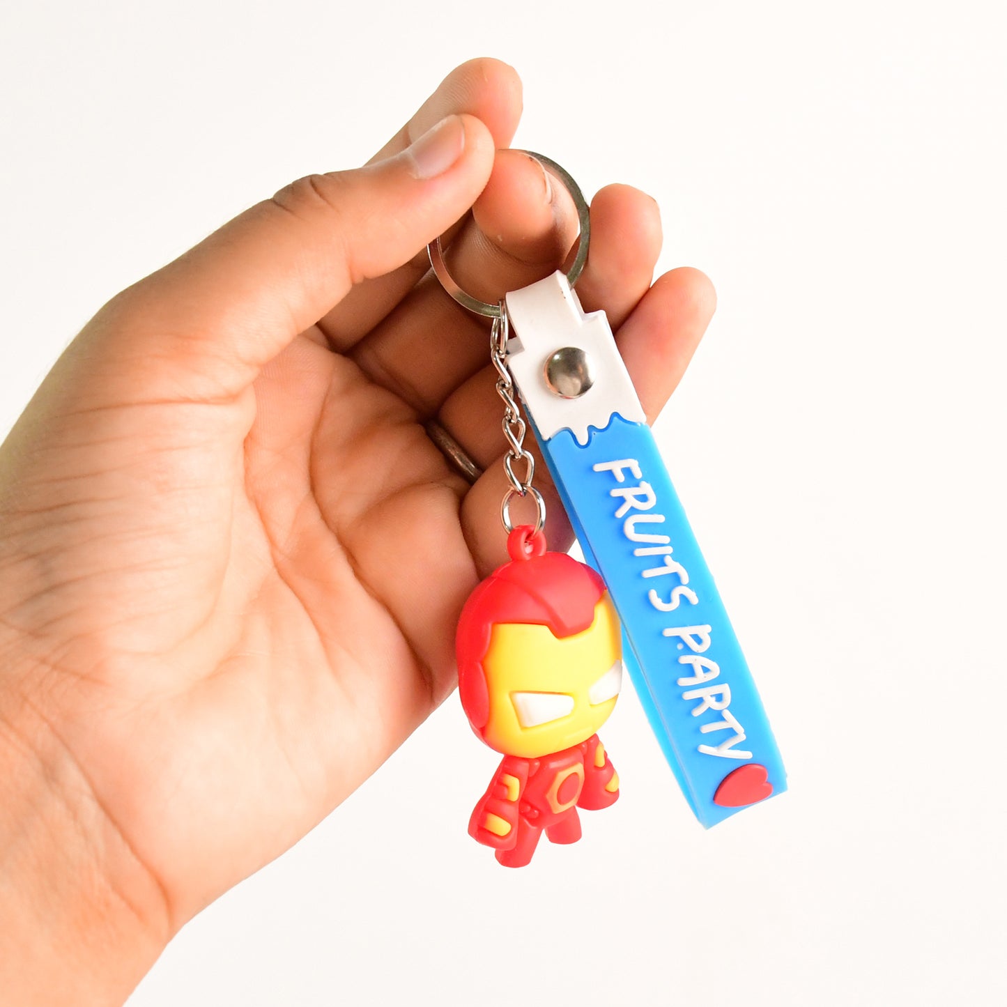 Cute Cartoon Silicone 3d Key Chain With Metal Hook Strap (Pack Of 1)