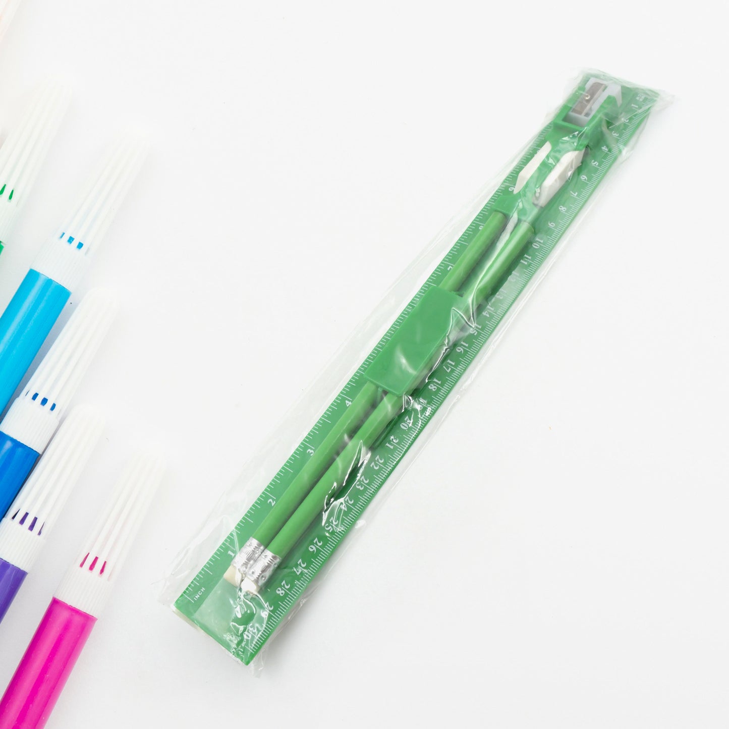 4532 School Office Set (Ruler 2 Pencils Eraser Sharpener) Stationary Set 5 Items Educational Item For School Going Kids Stationary Set For Girls Boysstationary For Schoolgift Pack For Girls Kidsbirthday Gift Kids (5 Pc Set )