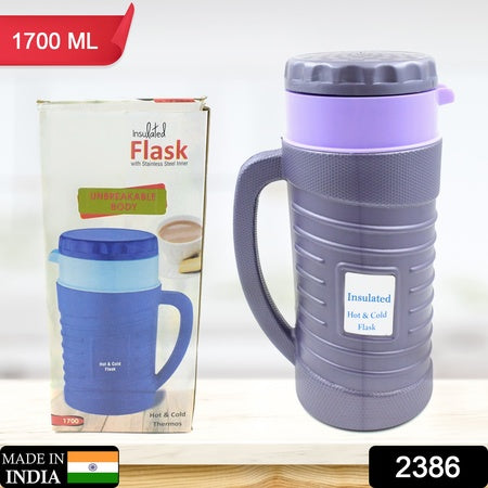 Thermos Insulated Flask Or Hot Kettle Plastic Innner Steel Insulated Tea Kettle Hot And Cold Premium Tea Kettle Kettle Easy To Carry Leak Proof Tea Jug Coffee Jug Water Jug Hot Beverag (1200 Ml 1700ml )