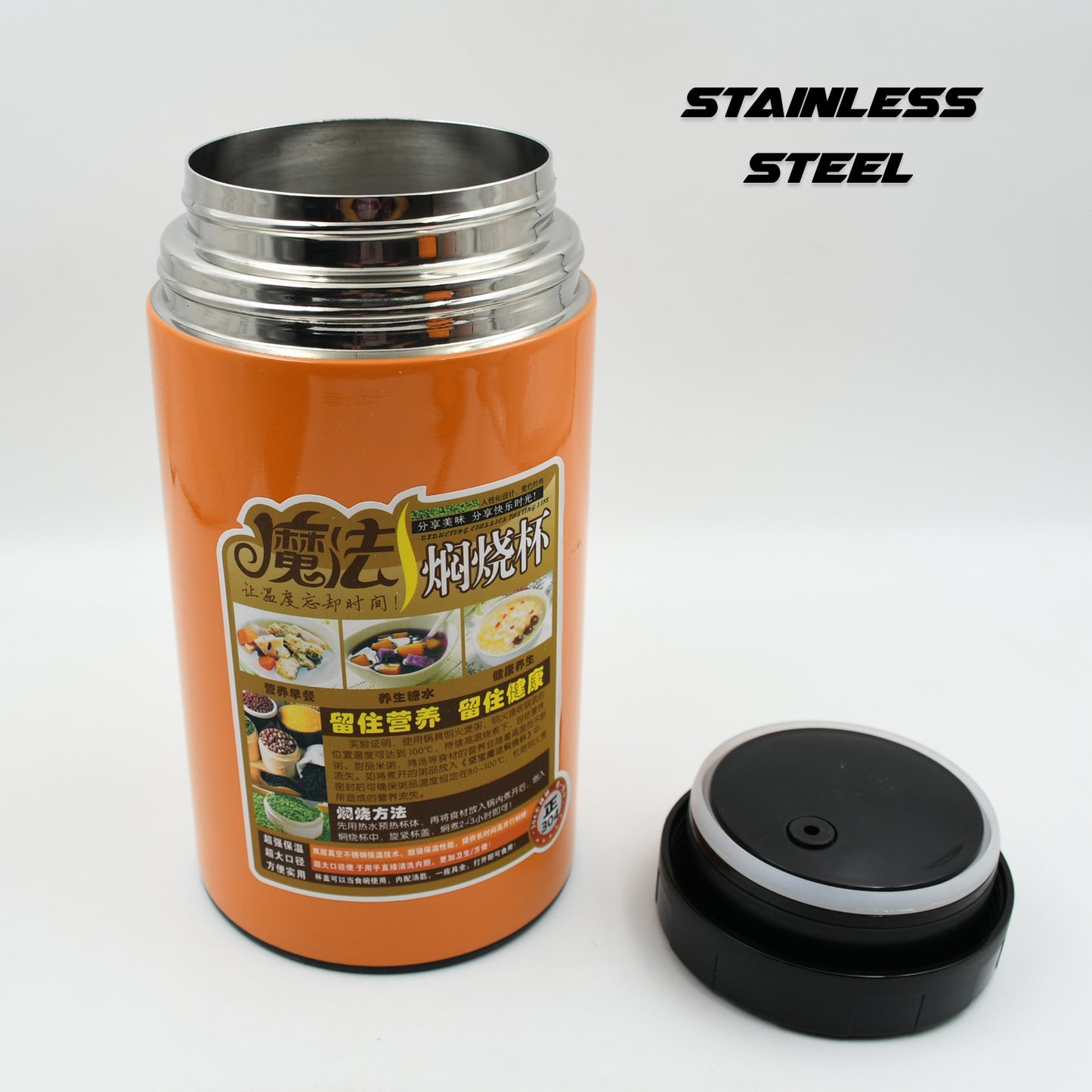 12771 Stainless Steel Water Bottle With Foldable Spoon Handle Easy To Carry Leak Proof Rust Proof Hot Cold Drinks Gym Sipper Bpa Free Food Grade Quality Steel Fridge Bottle For Office Gym School (1000 Ml)