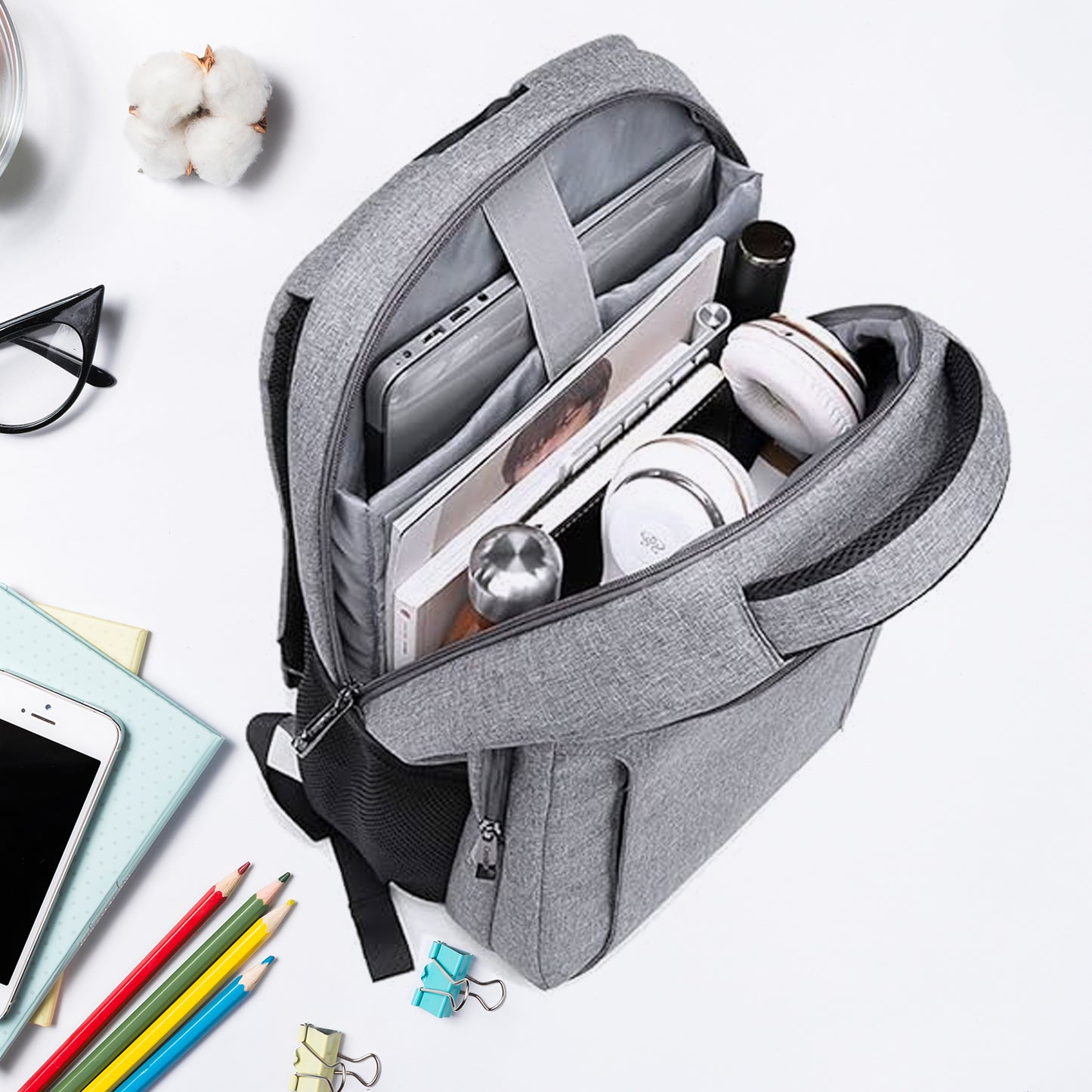 12553 Laptop Bag With Adjustable Shoulder Strap Storage Pockets Lightweight Water-resistant Travel-friendly Bag Office Bag School Bag College Bag Business Bag