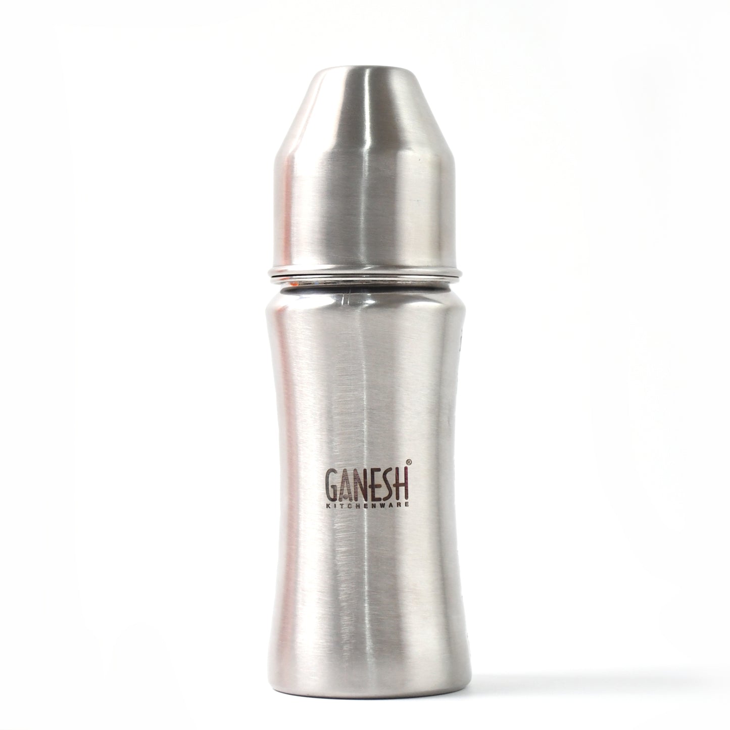 8173 Ganesh Stainless Steel Baby Feeding Bottle Milk Bottle For New Born Infants Toddler Up To 3 Years Bfa Free (250 Ml Approx)