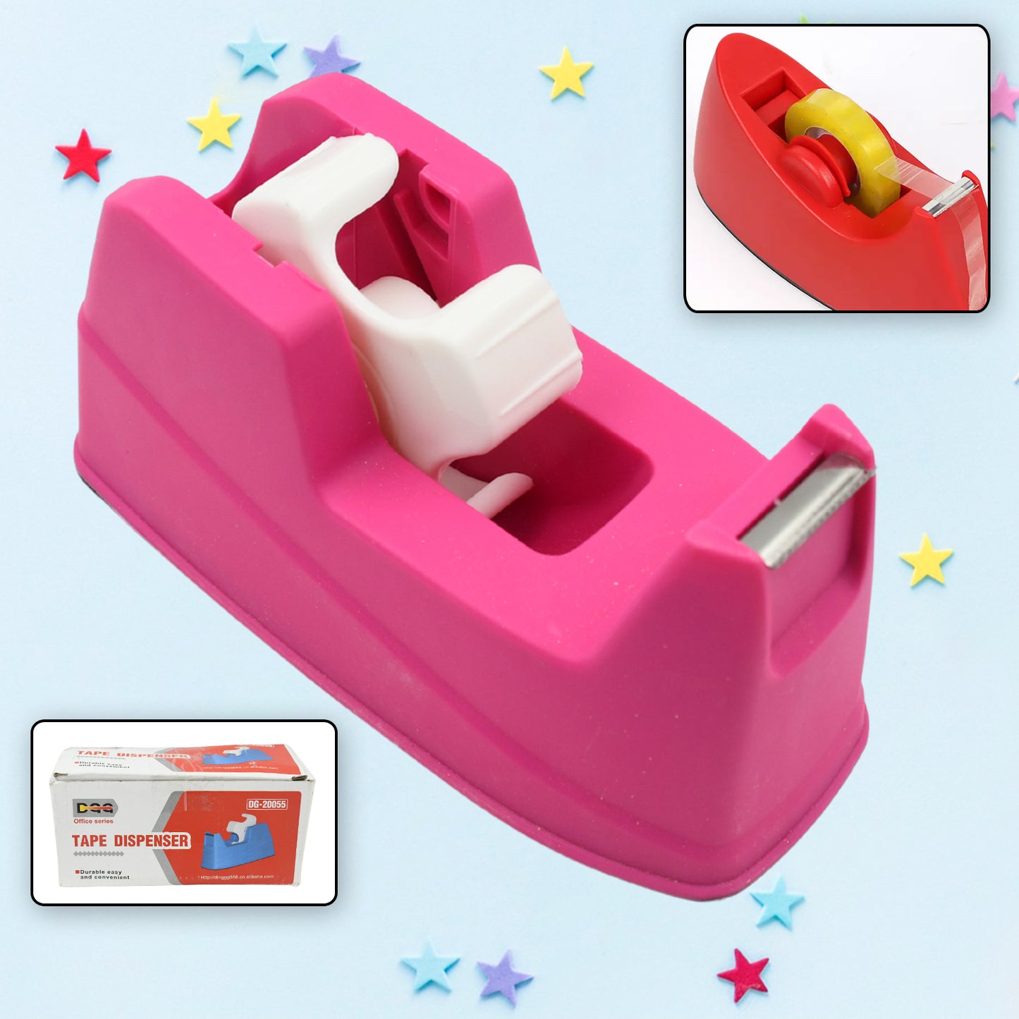9506 Plastic Tape Dispenser Cutter For Home Office Use Tape Dispenser For Stationary Tape Cutter Packaging Tape (1 Pc 631 Gm)