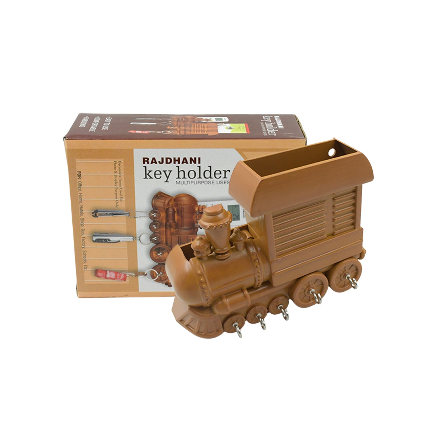 1653 Plastic Train Engine Design Plastic Key Holder Mount Decorative Keys Organizer Key Holder Key Stand Key Holder For Home Office Antique Key Holder (1 Pc)