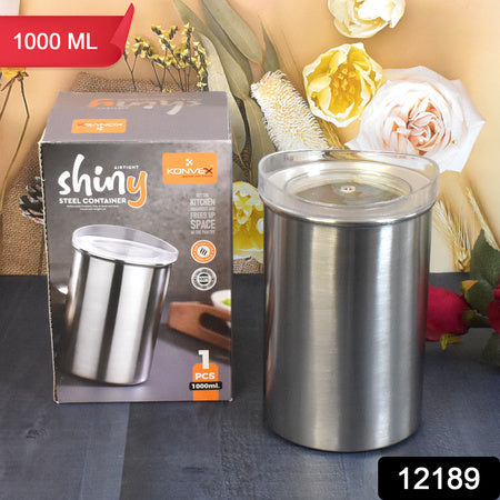 Multipurpose Stainless Steel Airtight Containers With See Through Lid (1 Pc 1000 Ml)