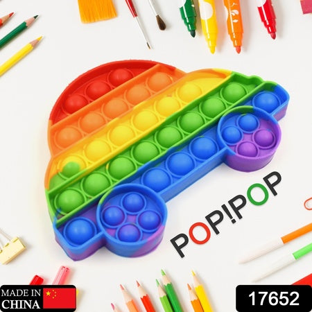 17652 Pop Fidget Toy Push Pop Bubble Fidget Sensory Toy For Kids And Adults Fidget Popper Stress Reliever Sensory Fidget Poppers (Butterfly Car Shape 1 Pc)