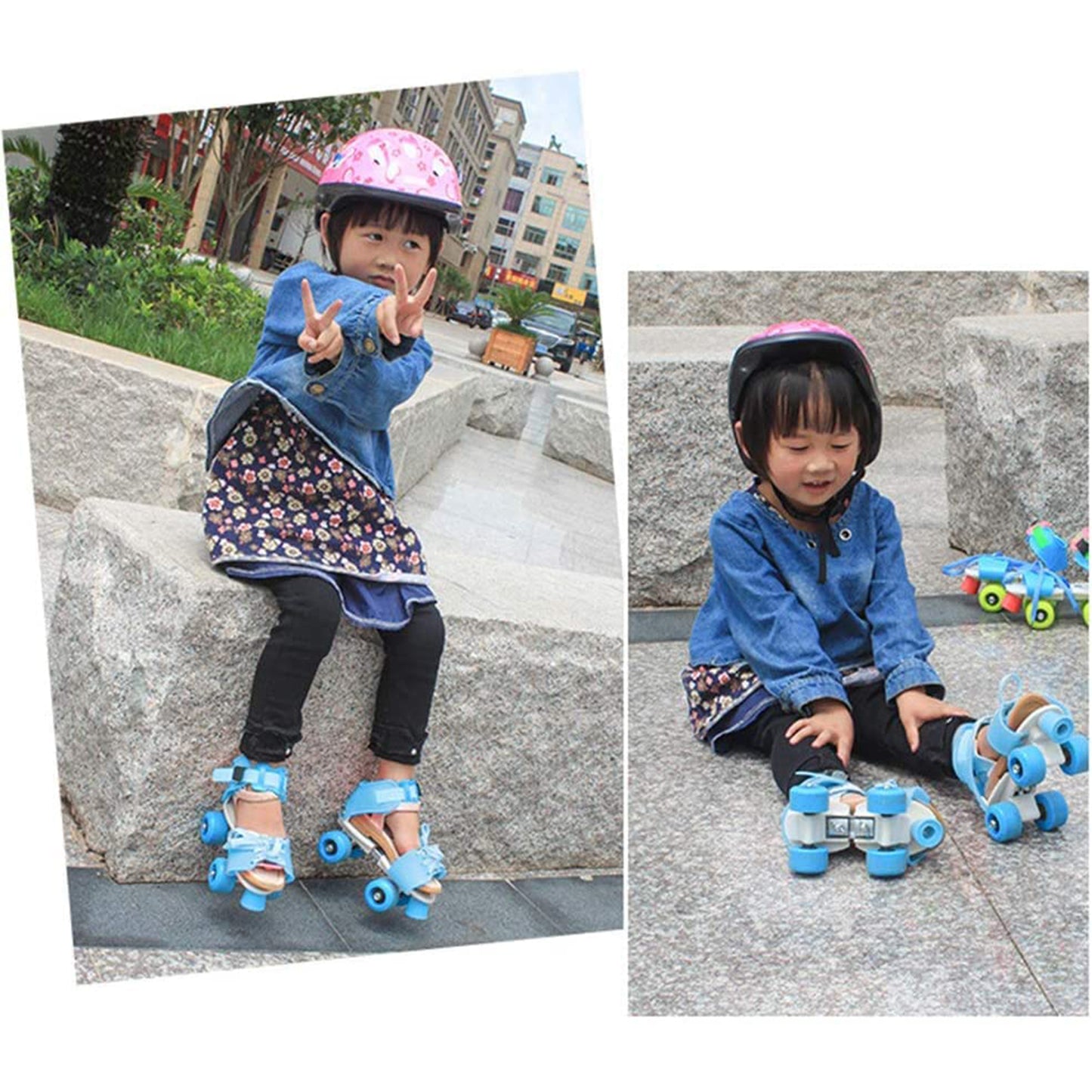 7592 Roller Skates For Kids Very Adjustable Comfortable To Use Roller Skate Skating (Pair Of 1)