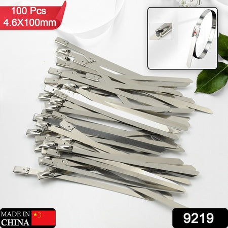 Stainless Steel Cable Tie Used For Solar Industrial And Home Improvement Multipurpose High Strength Self-locking Zip Ties Multi-purpose Tie Portable Rustproof 100pcs Wide Application Zip Tie Set For Building ( 4.6x200mm 4.6x100mm 100 Pcs Set)