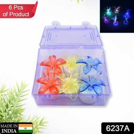6237a Fiber Optic Light Mini Color Change Led Table Centerpieces Light Up Candle - Pack Of 6