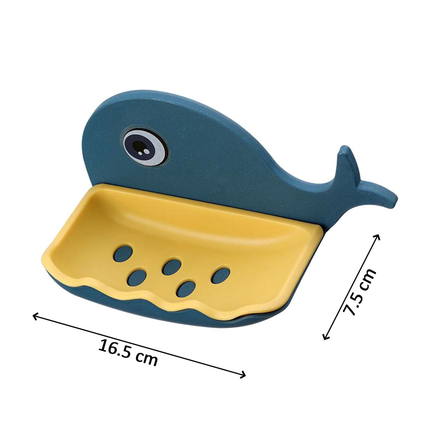 4747 Fish Shape Soap Dish Adhesive Waterproof Wall Mounted Bar Soap Dish Holder (Pack Of 2pc)