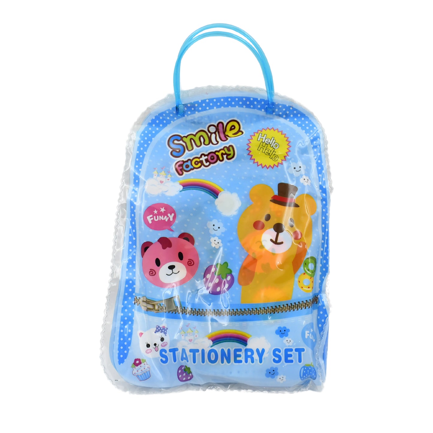 17578 Stationery Kit For Kids - Stationery Set Includes Wooden Pencil Sharpener Pencil And Eraser Set Birthday Return Gift For Kids Boys Girls 2 Pencil 1 Scale 1 Notebook1 Sharpener 1 Eraser With Zip Bag (6 Pcs Set)