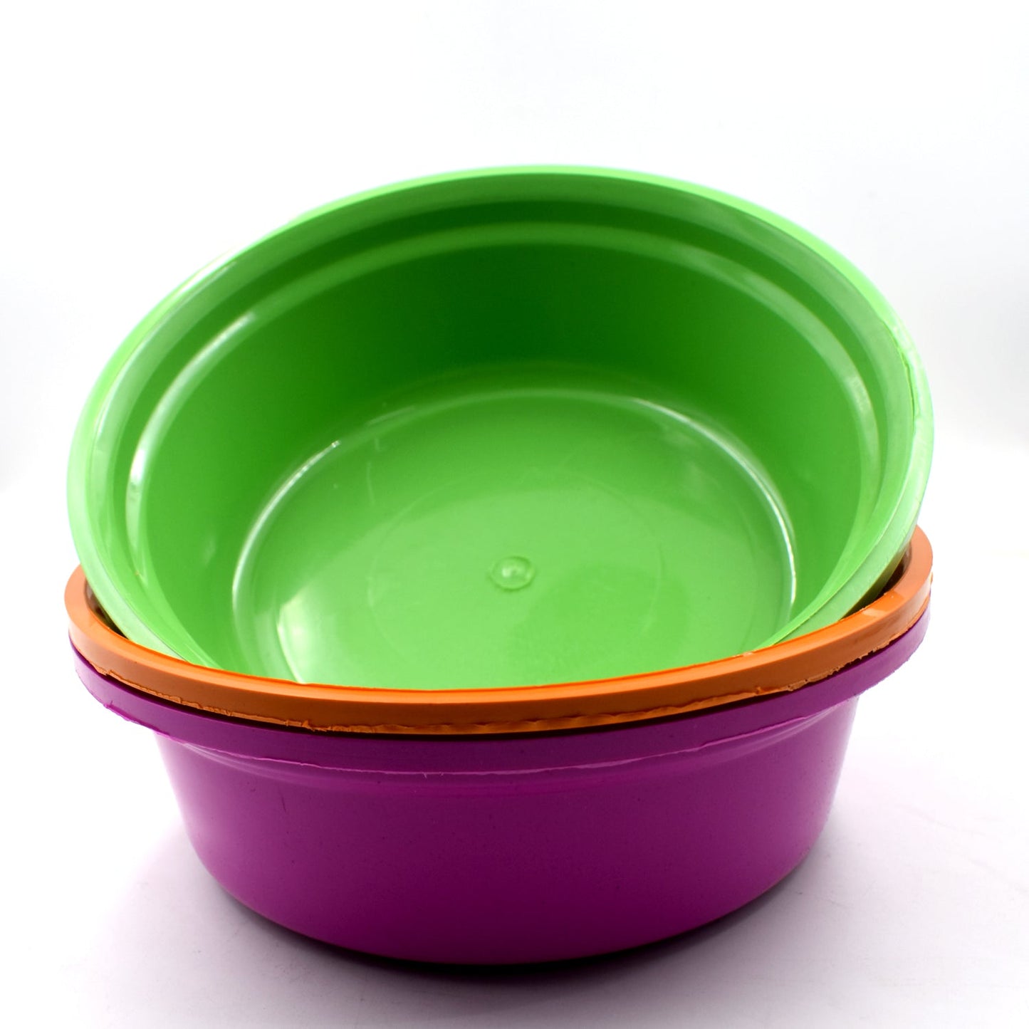 2592 Household Storage Plastic Round Bowl Tub Basket Bucket Set - Pack Of 3