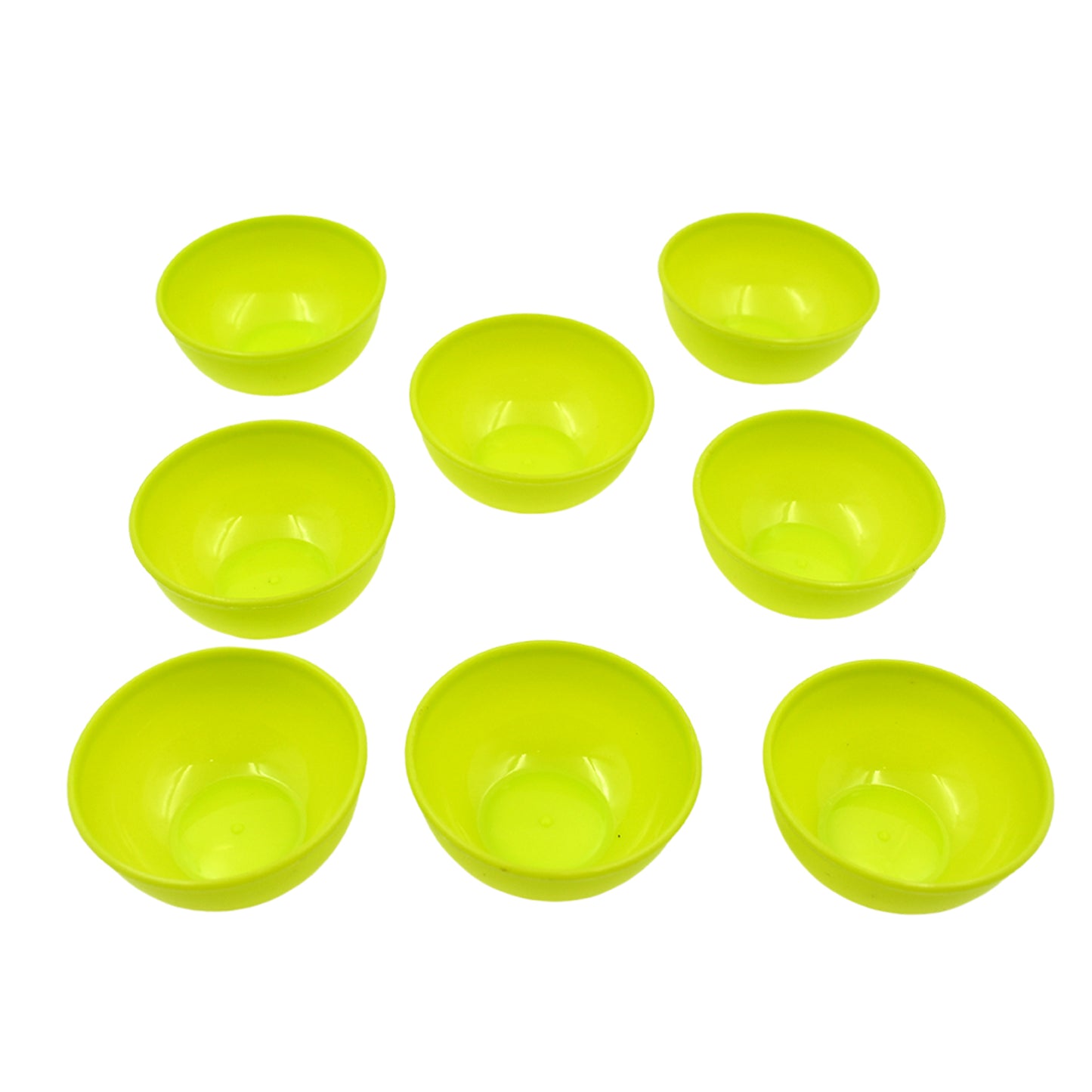 5557 Multipurpose Small Round Plastic Bowl Katori Microwave Safe Reusable Lightweight Bowl Dishwasher Safe Chutney Bowl (8 Pcs Set)