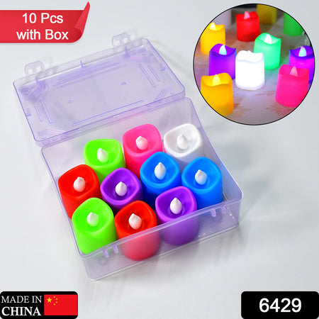 6429 10pcs Festival Decorative - Led Tealight Candles Battery Operated Candle Ideal For Party.