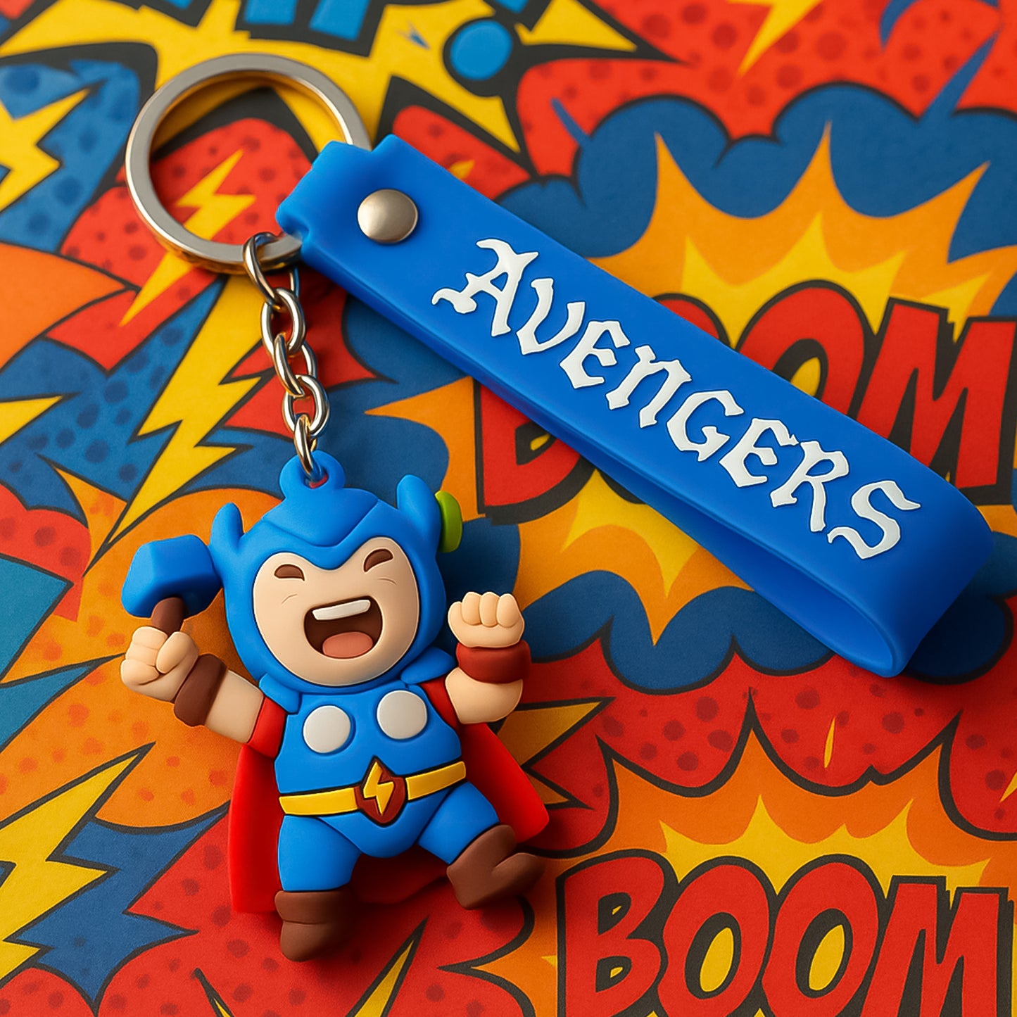 Cute Silicone 3d Key Chain With Metal Hook  Strap (Pack Of 1)