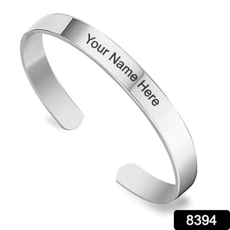 Customized Personalized Stylish Kada Bracelet (1 Pc Silver)