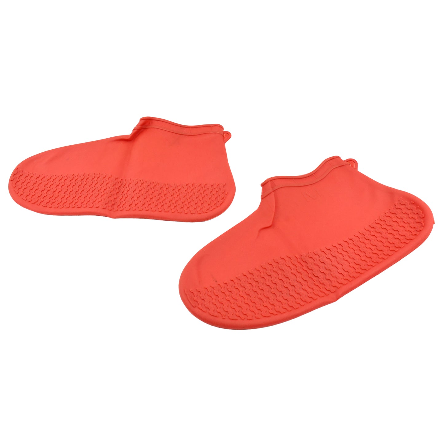17985 Non-slip Silicone Rain Reusable Anti Skid Waterproof Fordable Boot Shoe Cover (Medium Size 1 Pair Red)