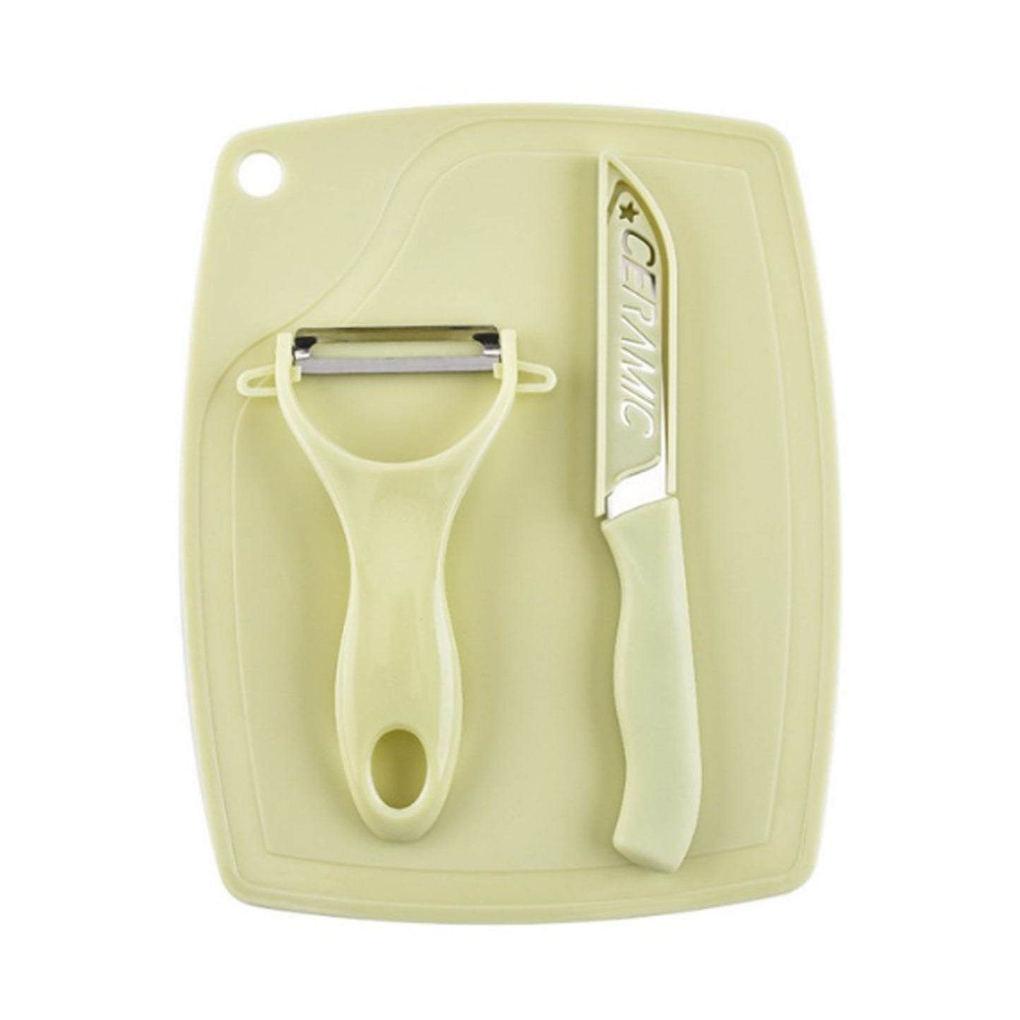 5207 Plastic Kitchen Peeler - Green Classic Stainless Steel 3-piece Knife Set Combo