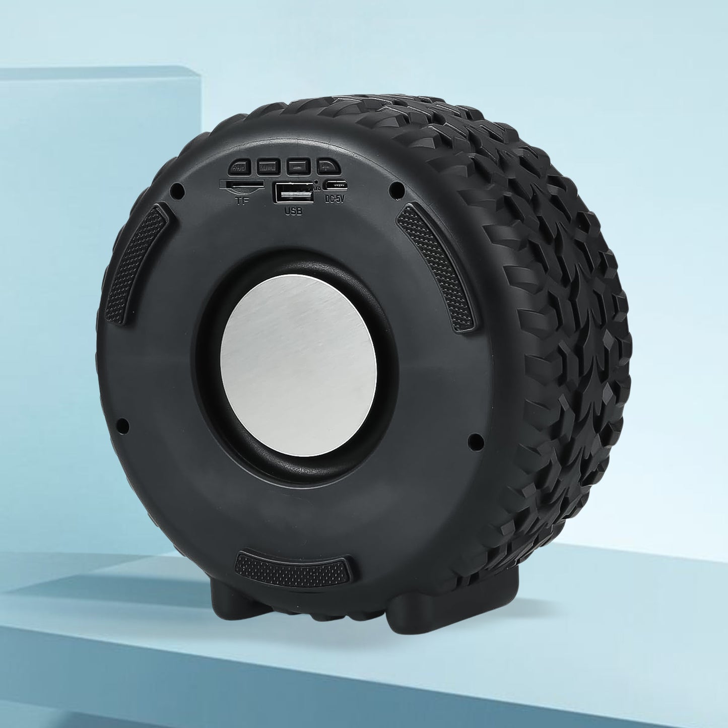 Portable Tyre Wheel Shape Wireless Bluetooth Speaker (1 Pc)
