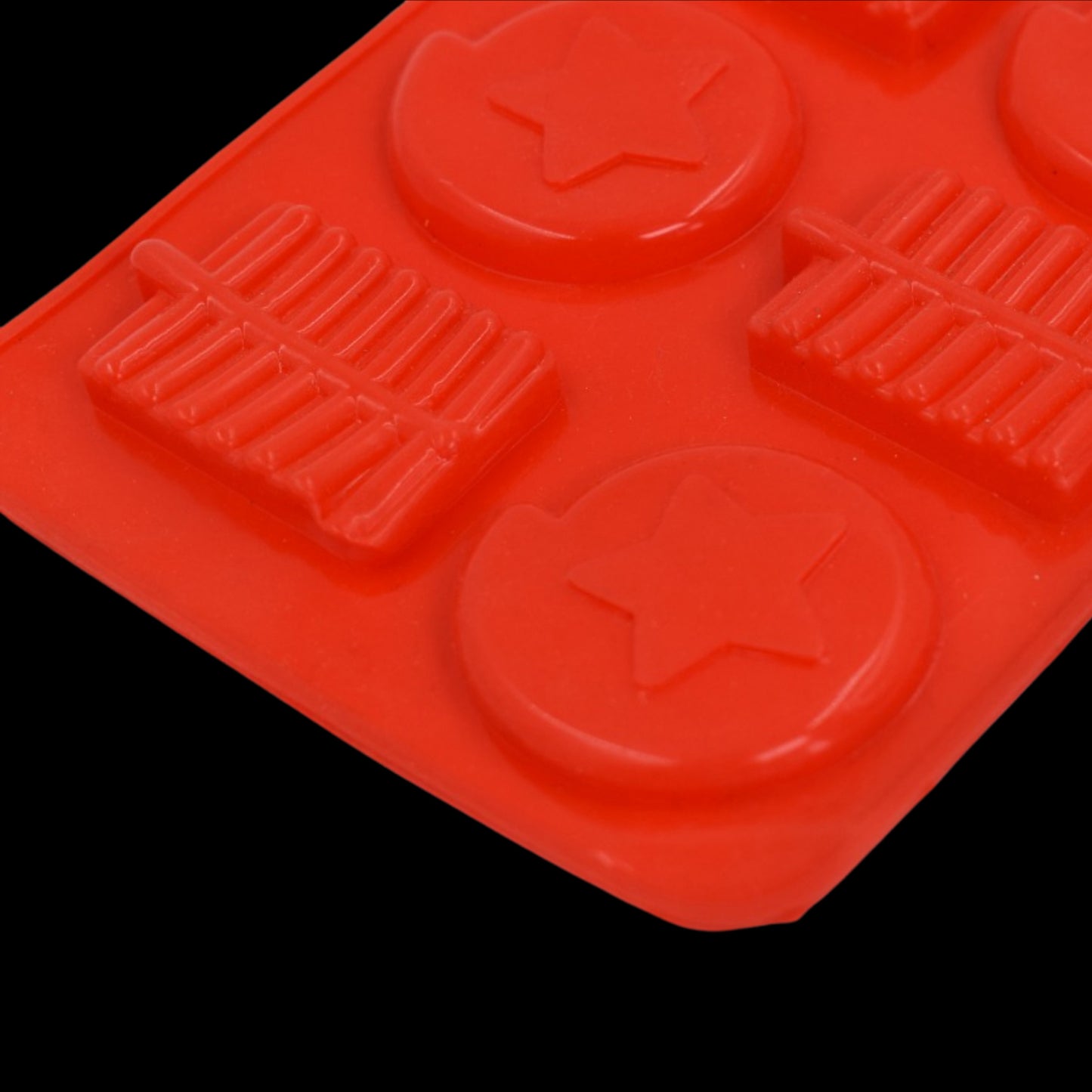4882 6cavity Chocolate Mould Tray Cake Baking Mold Flexible Silicon Ice Cupcake Making Tools