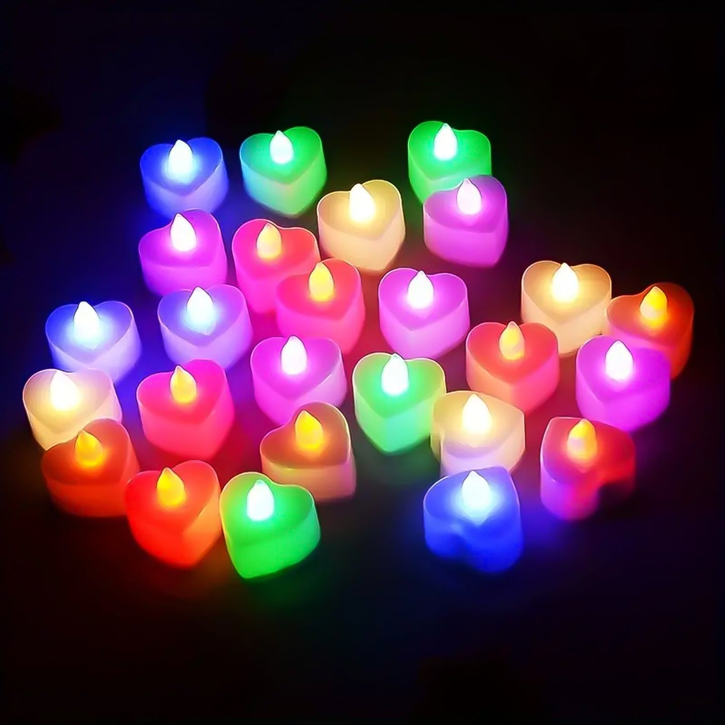 Led Tealights Smokeless Plastic Decorative Candles (Pack Of 1 Multicolor)