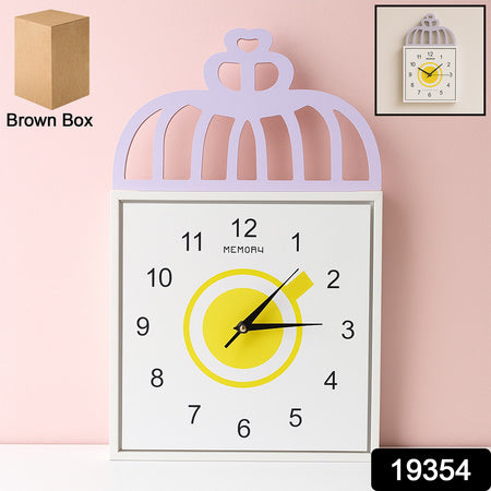 Decorative Square Wall Clock Battery Operated 1 Pc