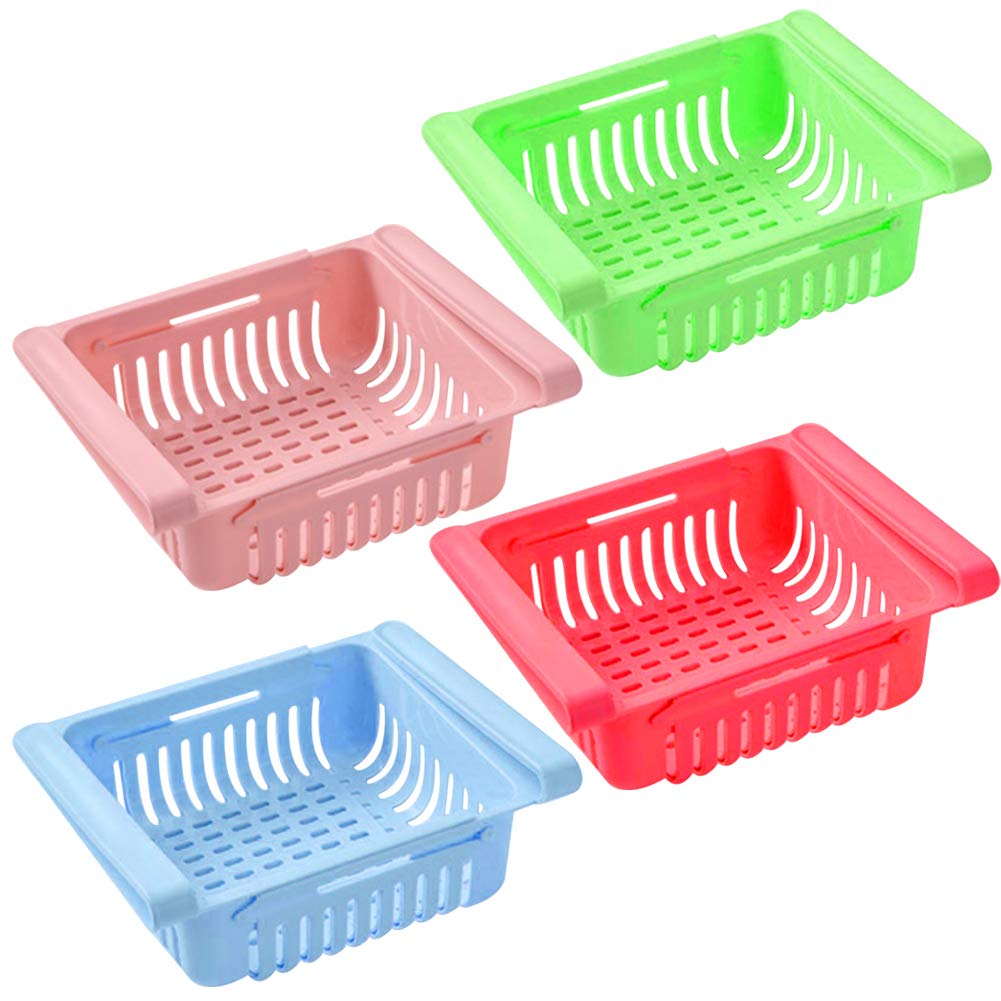 5338 Virgin Freeze Storage Unbreakable Adjustable Multi Color Tray With Extra Storage Easy To Remove Easy To Clean Pack Of 4 Tray