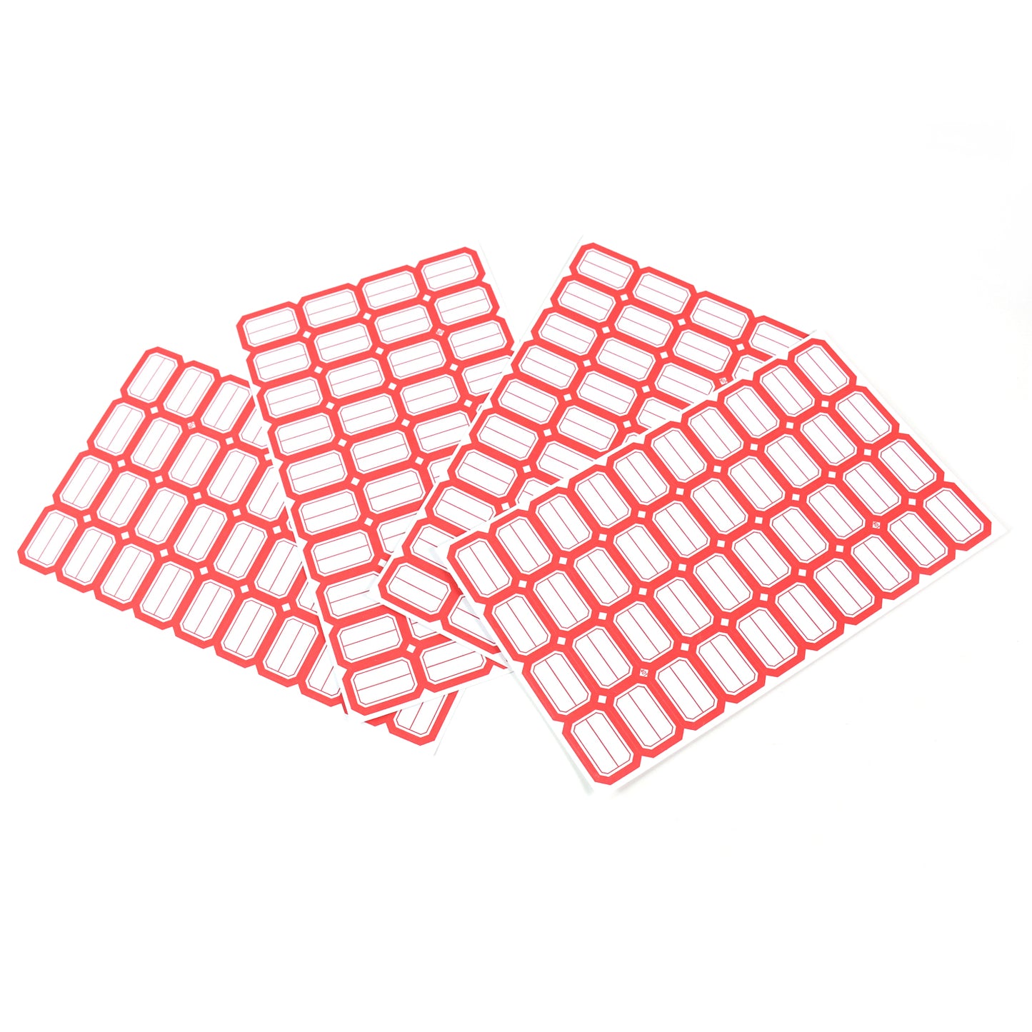 Multipurpose Blank Label Sticker Sheets Red Border Self-adhesive Writable Stickers For Bottles (50 Sheet)